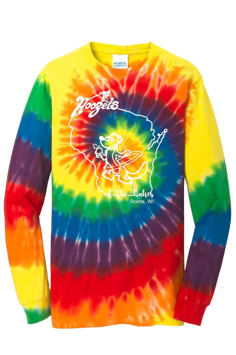 RAINBOW TIE DYE LONG SLEEVE T-SHIRT - Hoozels