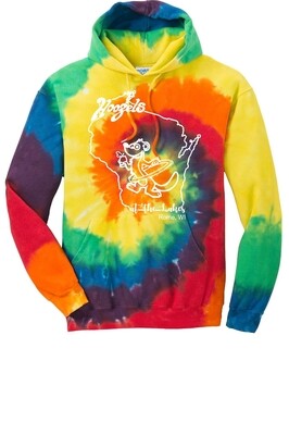 RAINBOW TIE DYE  LONG HOODIE - Hoozels