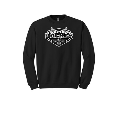 YOUTH BLACK UNISEX CREWNECK - LHS HOCKEY