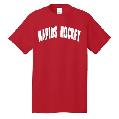 ADULT RED CORE BLEND UNISEX T-SHIRT - LHS HOCKEY
