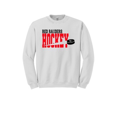 ADULT SPORT WHITE UNISEX CREWNECK - LHS HOCKEY