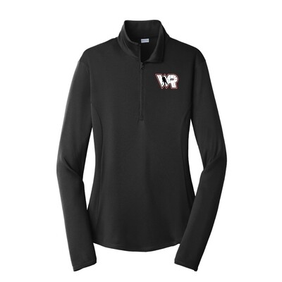 LADIES BLACK QUARTER ZIP PULLOVER - LHS HOCKEY