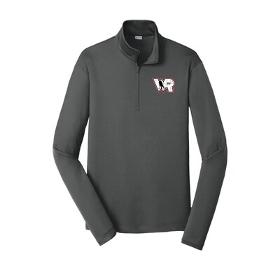 ADULT  LIGHTWEIGHT IRON GREY  UNISEX ZIP PULLOVER - LHS HOCKEY