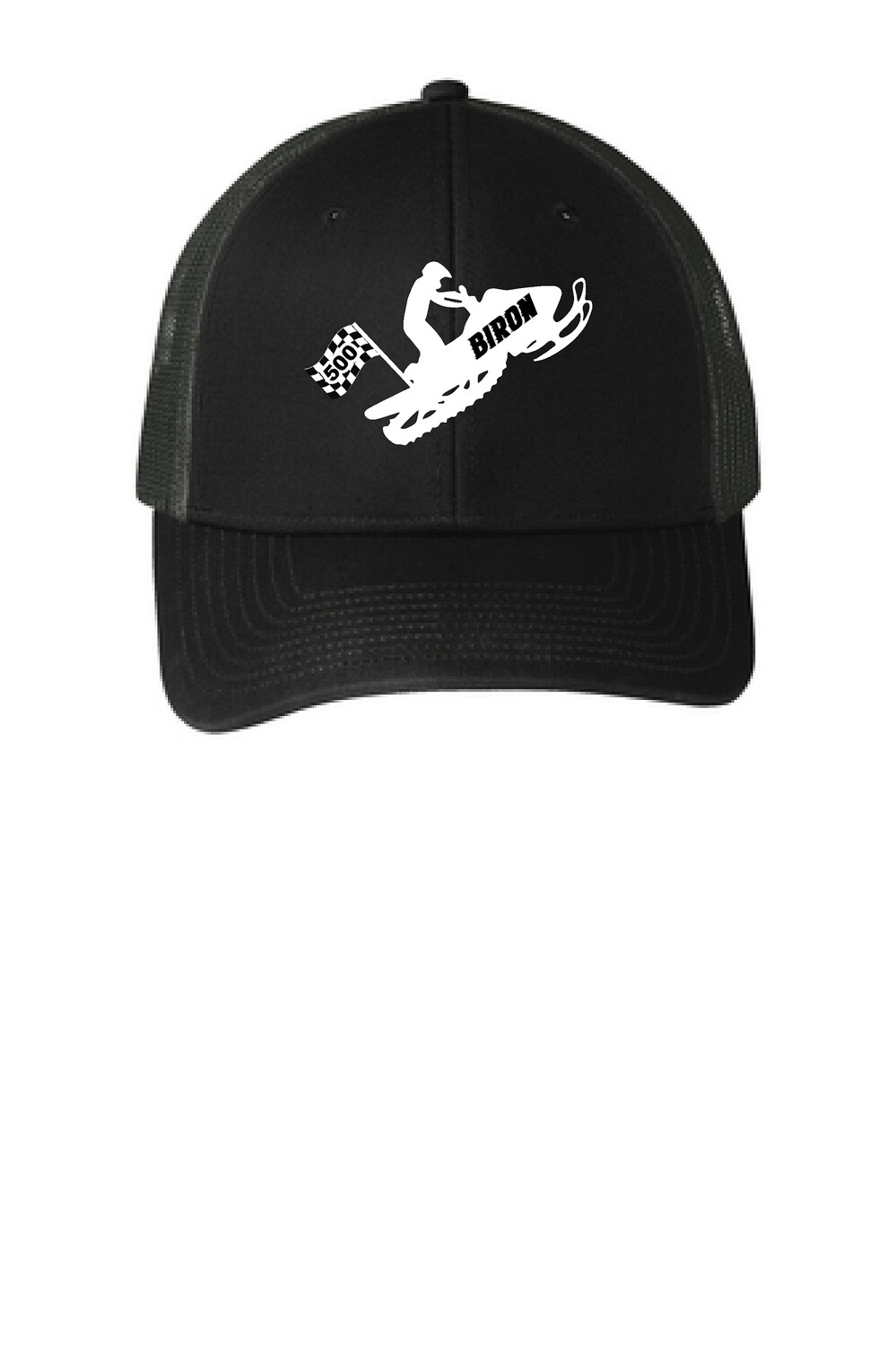 Snapback Trucker Hat Black|Grey Steel - Biron 500