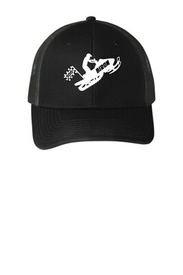 Snapback Trucker Hat Black|Grey Steel - Biron 500