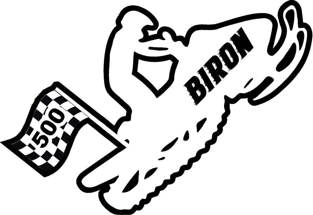 3.5 Inch  Decal  WHITE - Biron 500