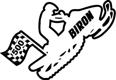 3.5 Inch  Decal  WHITE - Biron 500