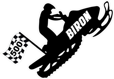 3.5 Inch  Decal BLACK - Biron 500