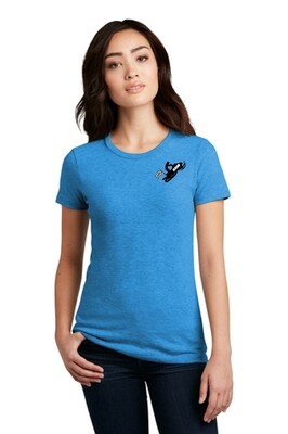 Doesn&#39;t Suck District ® Women’s Perfect Blend ® CVC Tee - Bright Heathered Turquoise - Biron 500