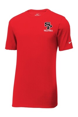 RED UNISEX Nike Dri-FIT Cotton/Poly Tee - SPASH VOLLEYBALL