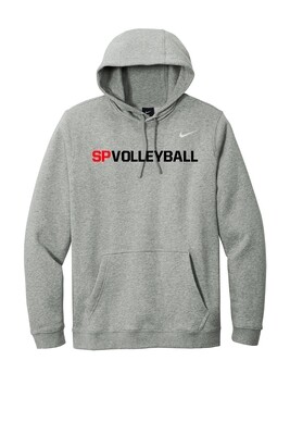 GREY UNISEX Nike Club Fleece Pullover Hoodie - SPASH VOLLEYBALL