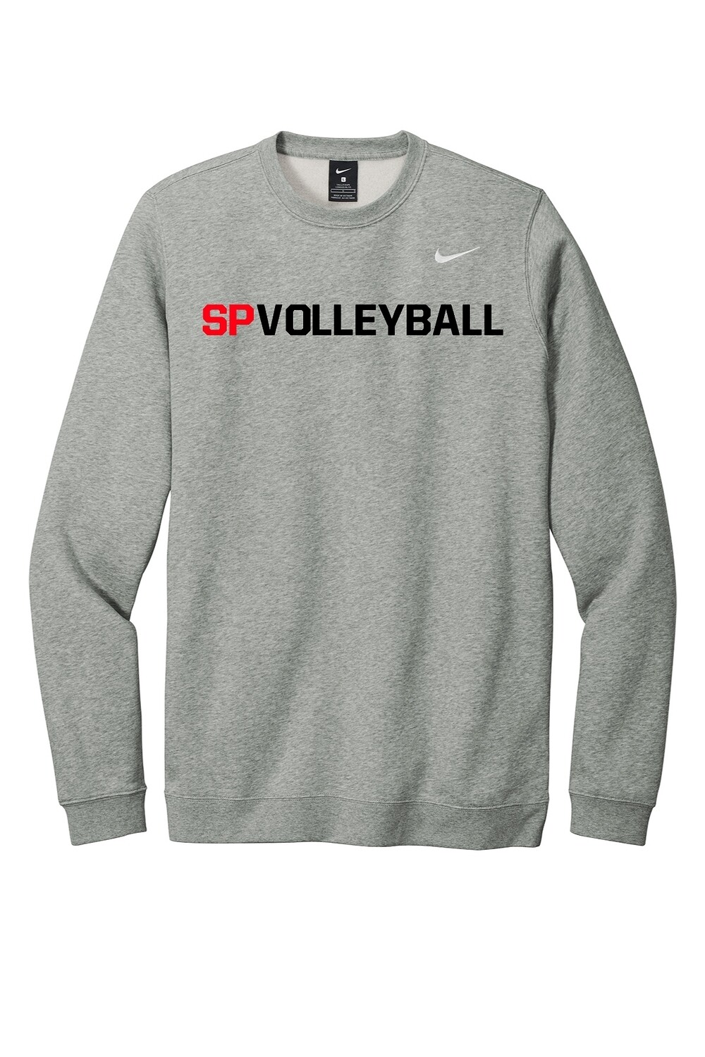 GREY UNISEX Nike Club Fleece Crew - SPASH VOLLEYBALL