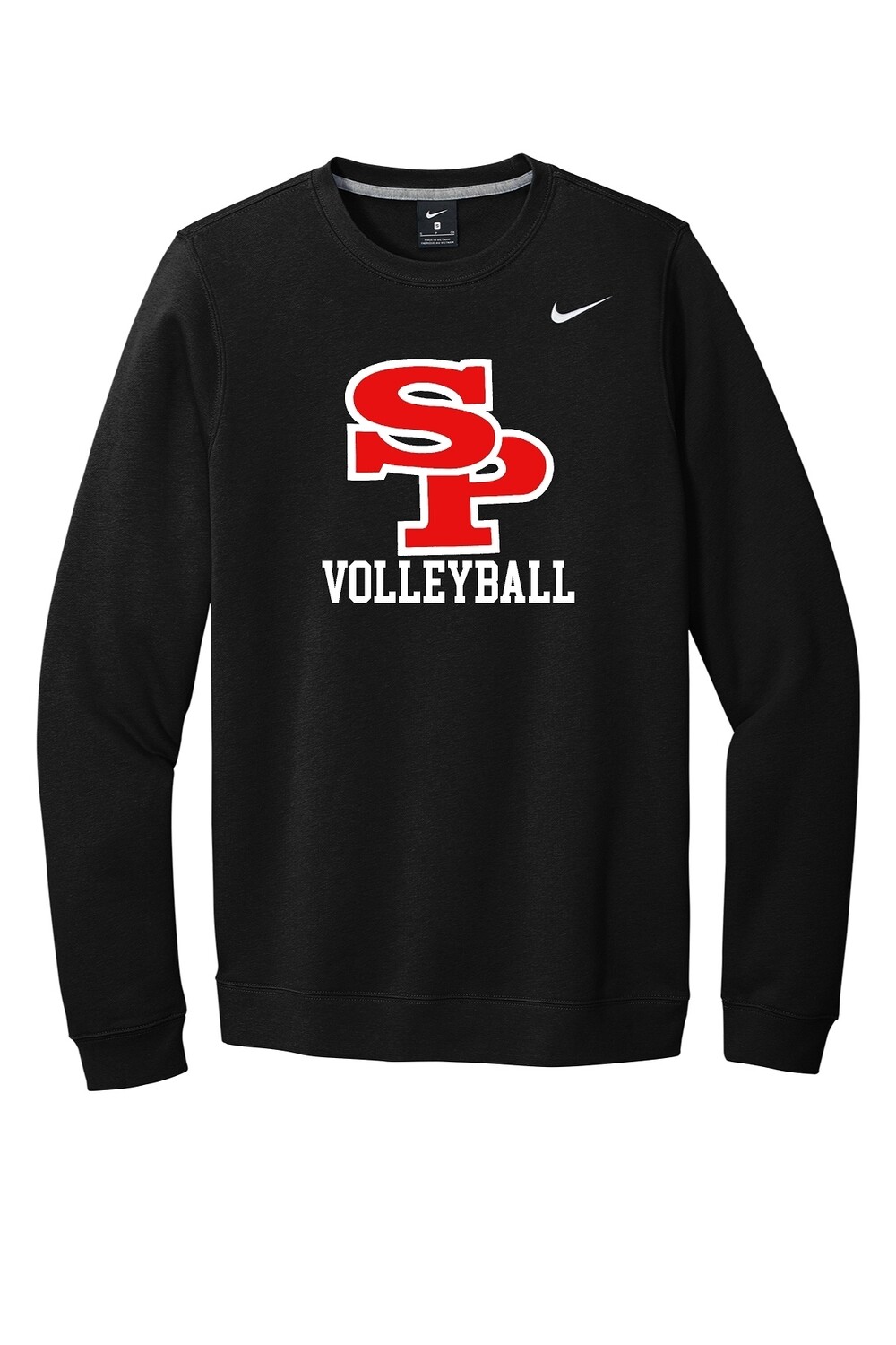 BLACK UNISEX Nike Club Fleece Crew - SPASH VOLLEYBALL