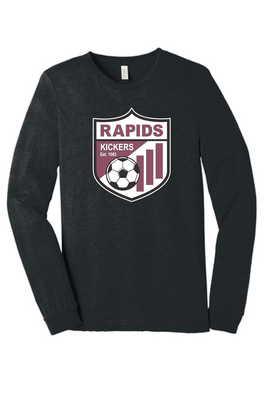 ADULT BELLA+CANVAS® Unisex Heather CVC Long Sleeve Tee Dark Grey Heather - Kickers Soccer