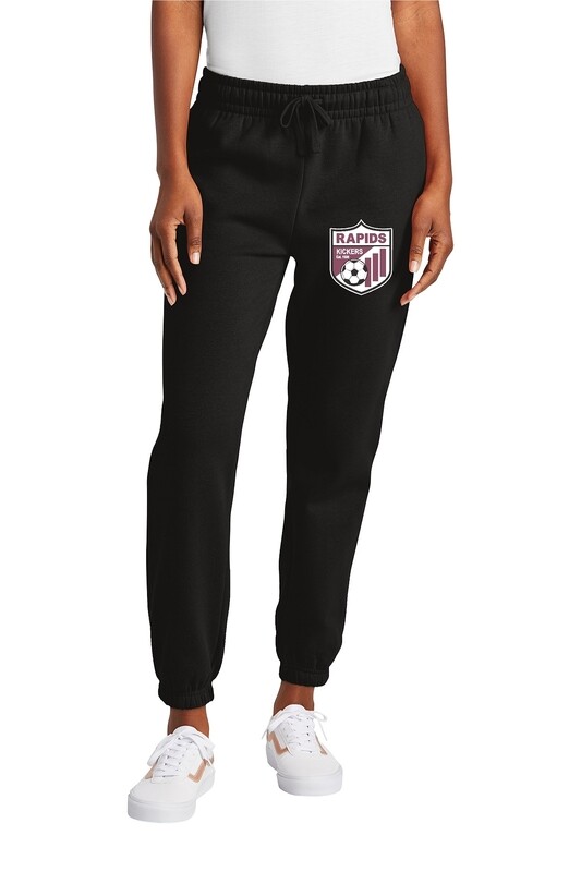 LADIES District® V.I.T.™ Fleece Sweatpants - Black - Kickers Soccer