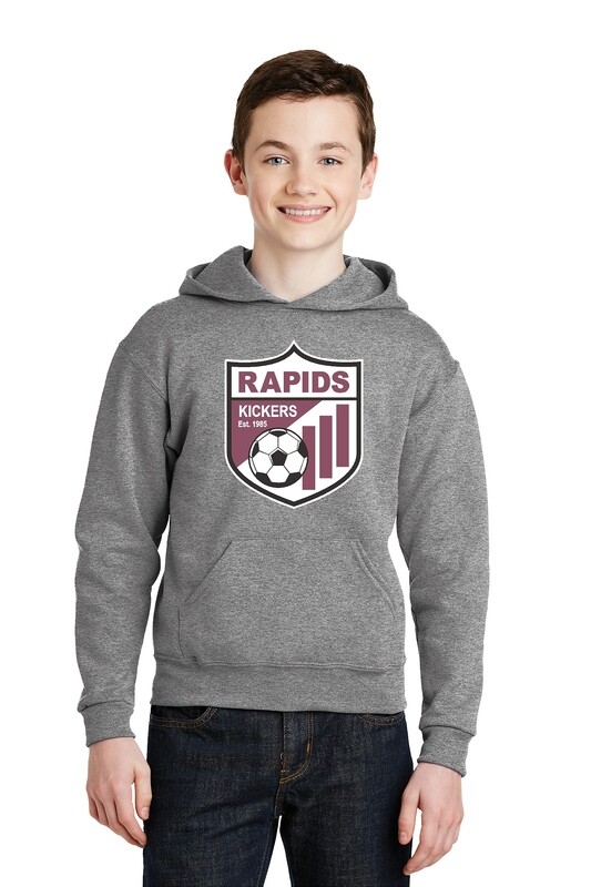 YOUTH Jerzees® - NuBlend® Pullover Hooded Sweatshirt - Oxford Grey - Kickers Soccer