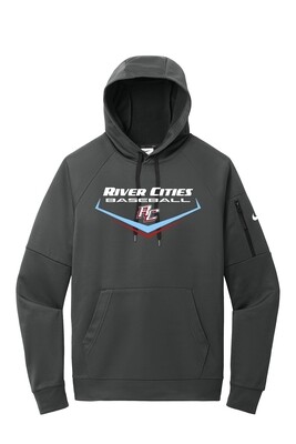 Adult - Nike Therma-FIT Pocket Pullover Fleece Hoodie - ANTHRACITE - River Cities