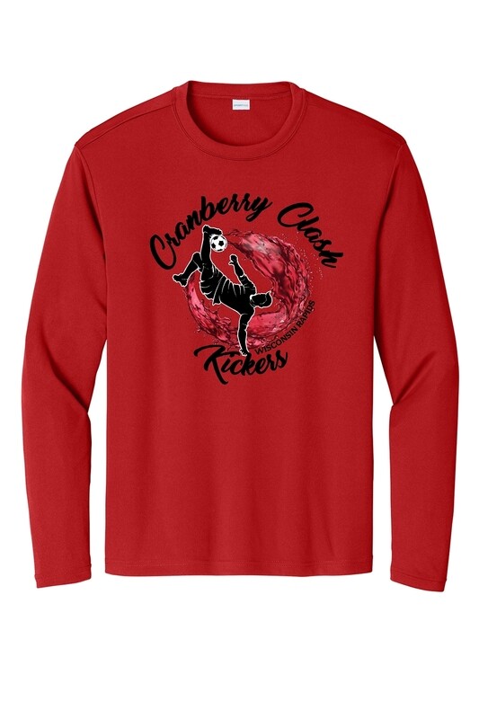 YOUTH Cranberry Clash Sport-Tek® Long Sleeve PosiCharge® Competitor™ Tee