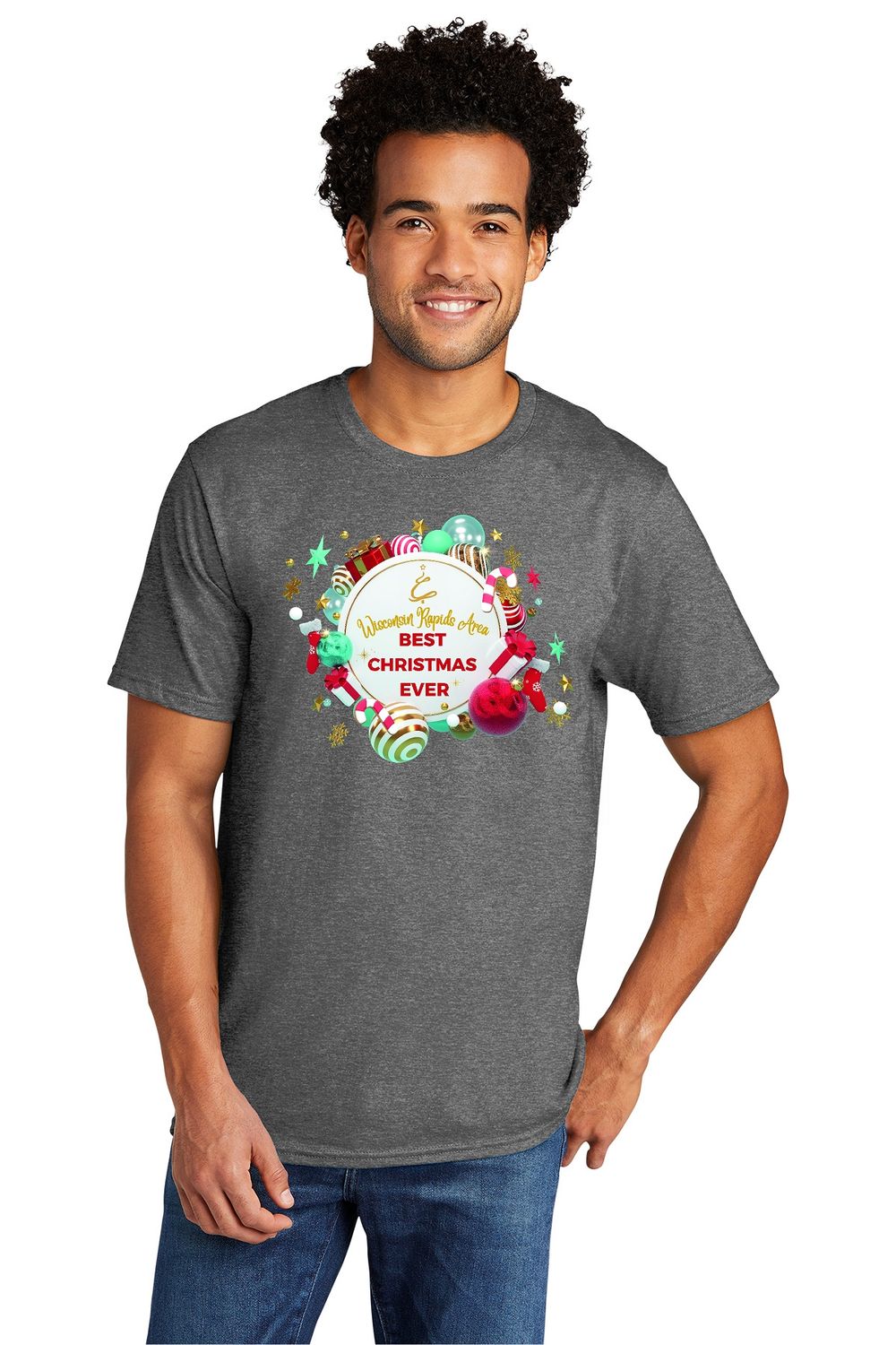Adult T-Shirt &quot;Best Christmas Ever&quot; - Graphite Heather