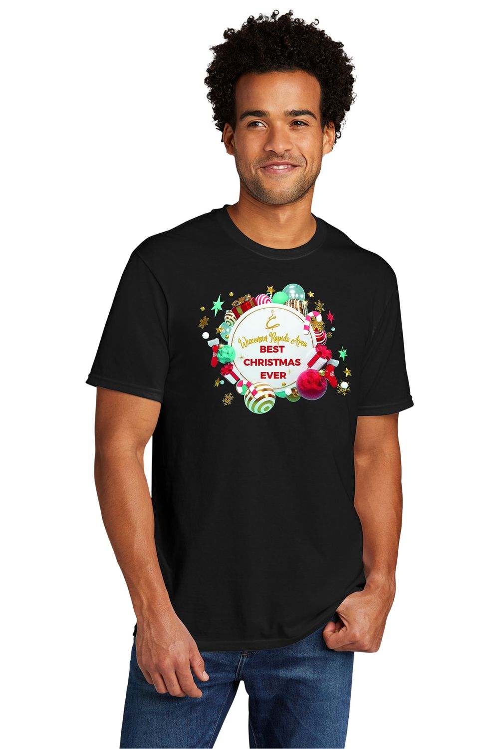 Adult T-Shirt &quot;Best Christmas Ever&quot; - Black