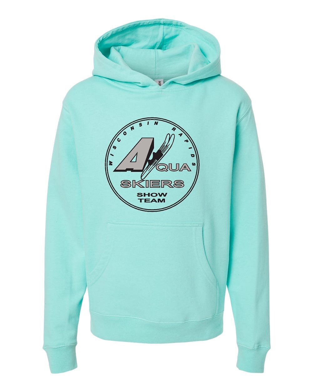 YOUTH Independent Trading Co. - Youth Midweight Hooded Sweatshirt - AQUA SKIERS