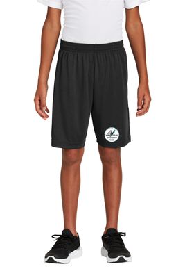 YOUTH Sport-Tek® BLACK PosiCharge® Competitor™ Pocketed Short