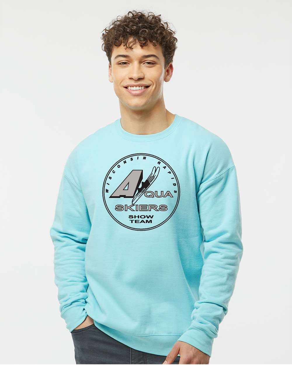 UNISEX Tultex - Fleece Crewneck Sweatshirt - AQUA SKIERS