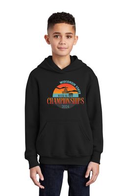 YOUTH Port &amp; Company® Core Fleece Pullover Hooded Sweatshirt- WI State Waterski