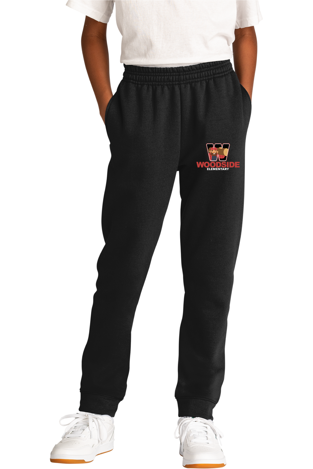 Youth Unisex Port &amp; Company ® Core Fleece Jogger Black - Woodside