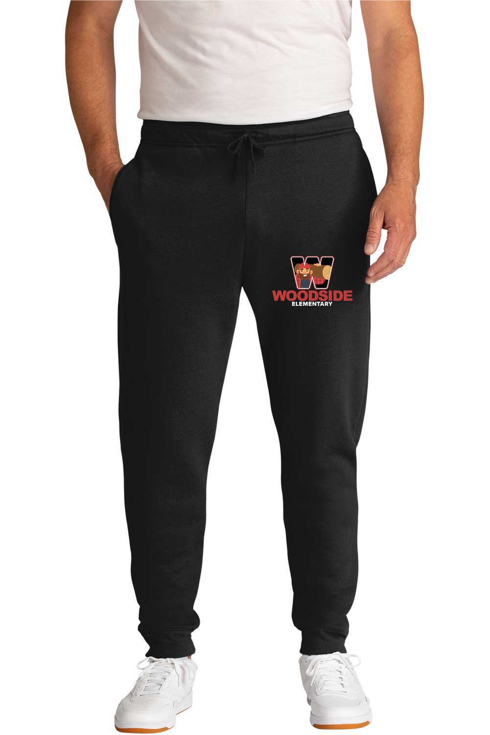 Adult Unisex Port &amp; Company ® Core Fleece Jogger Black - Woodside