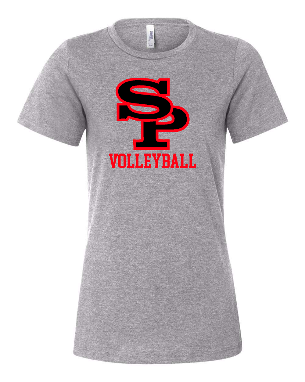 ATHLETIC HEATHER BELLA+CANVAS® Women’s Relaxed CVC Tee - SPASH VOLLEYBALL