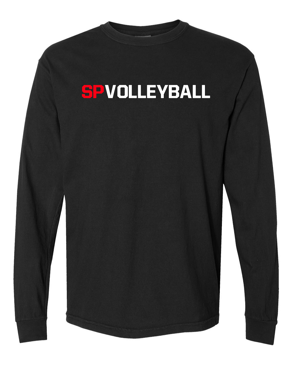 BLACK Comfort Colors - Garment-Dyed Heavyweight Long Sleeve T-Shirt - SPASH VOLLEYBALL