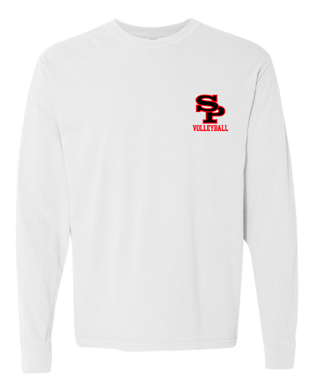 WHITE Comfort Colors - Garment-Dyed Heavyweight Long Sleeve T-Shirt - SPASH VOLLEYBALL