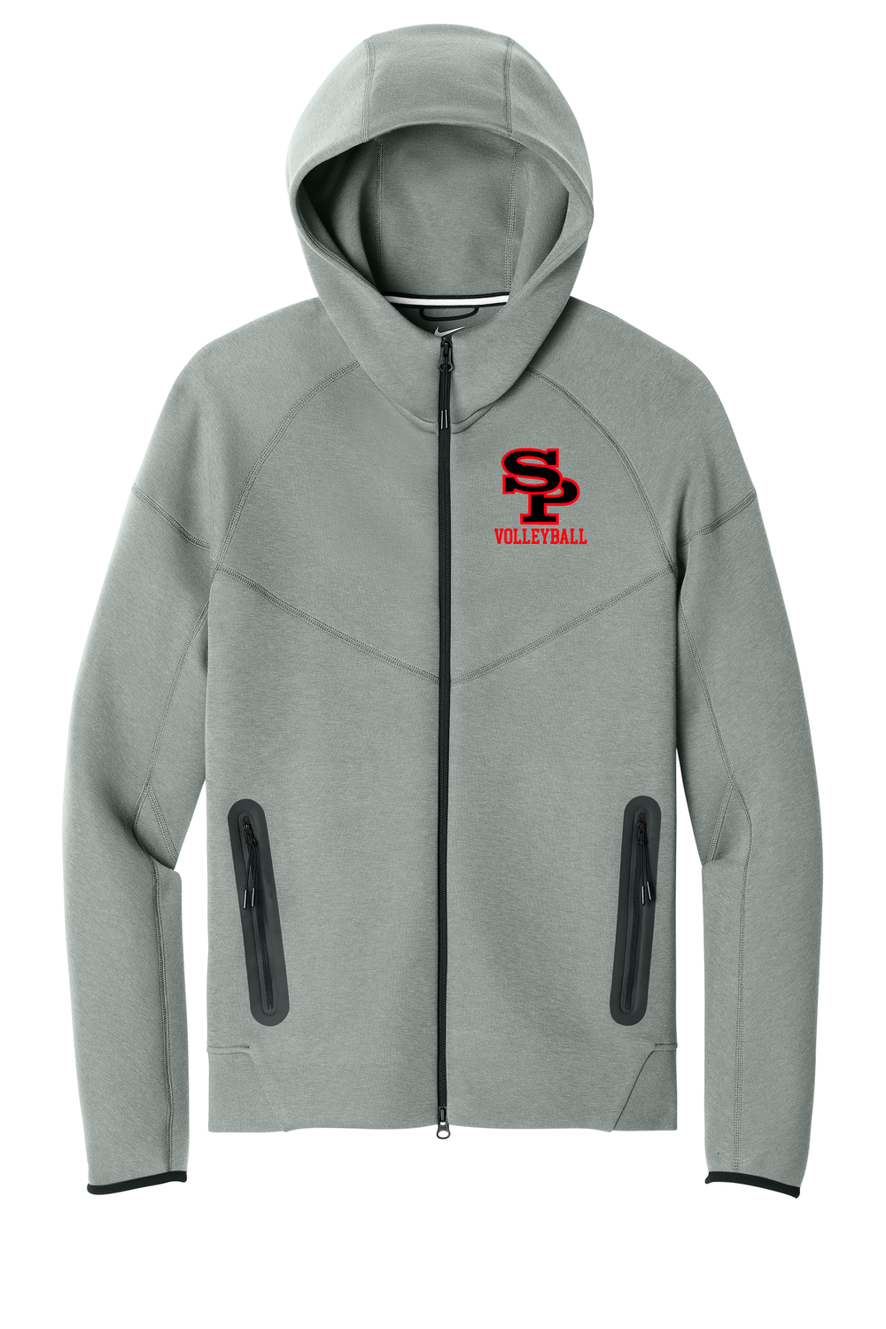 HEATHER GREY Nike Tech Fleece Full-Zip Hoodie - SPASH VOLLEYBALL