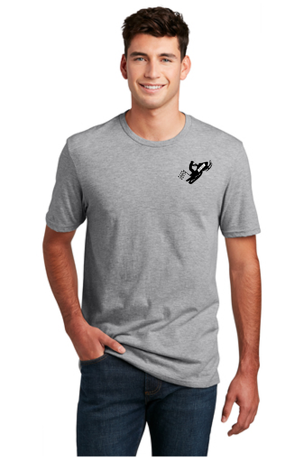 Doesn't Suck District ® Perfect Blend ® CVC Tee - Light Heather Grey - Biron 500