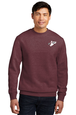 Doesn't Suck District® V.I.T.™ Fleece Crew  - Heathered Cardinal - Biron 500