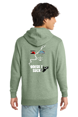 Doesn't Suck District® V.I.T.™ Fleece Hoodie  - Heathered Dusty Sage - Biron 500