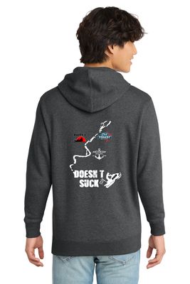 Doesn't Suck District® V.I.T.™ Fleece Hoodie  - Heathered Charcoal - Biron 500