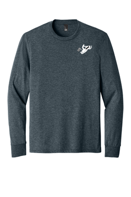 Doesn't Suck District® Perfect Tri® Long Sleeve Tee - Navy Frost - Biron 500