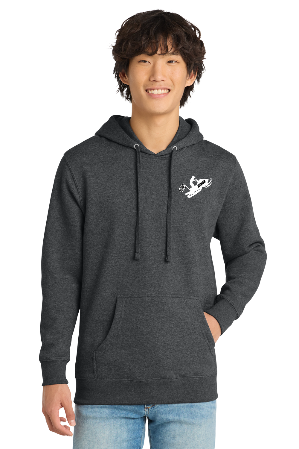 Never Disappoints District® V.I.T.™ Fleece Hoodie  - Heathered Charcoal  - Biron 500