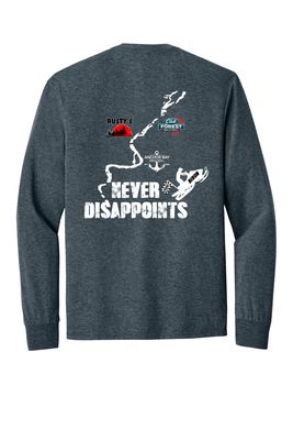 Never Disappoints District® Perfect Tri® Long Sleeve Tee - Navy Frost - Biron 500
