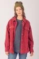 Joscelyn Button Up Jacket, Size: Small, Color: Brick