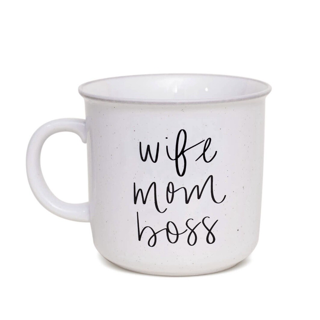 Wife, Mom, Boss Campfire Mug