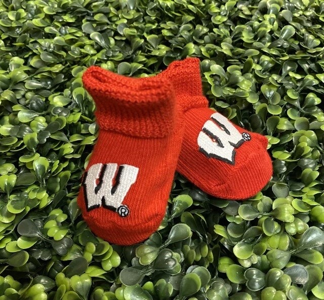 Wisconsin Badgers Baby Booties