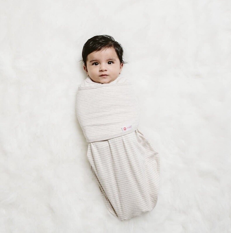 Organic Starter Swaddle (GOTS certified)- Oatmeal Stripe