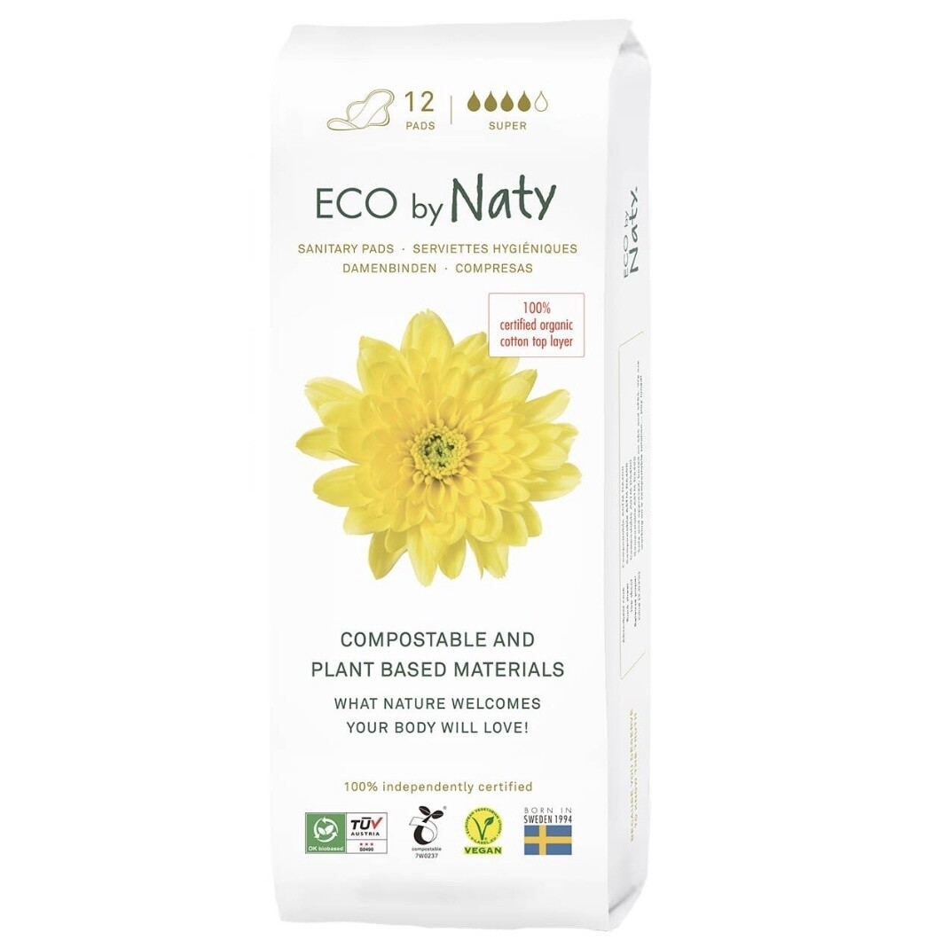 Compostable Sanitary Pads- Super (12pcs)