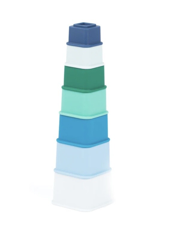 Cool Blue Happy Stacks