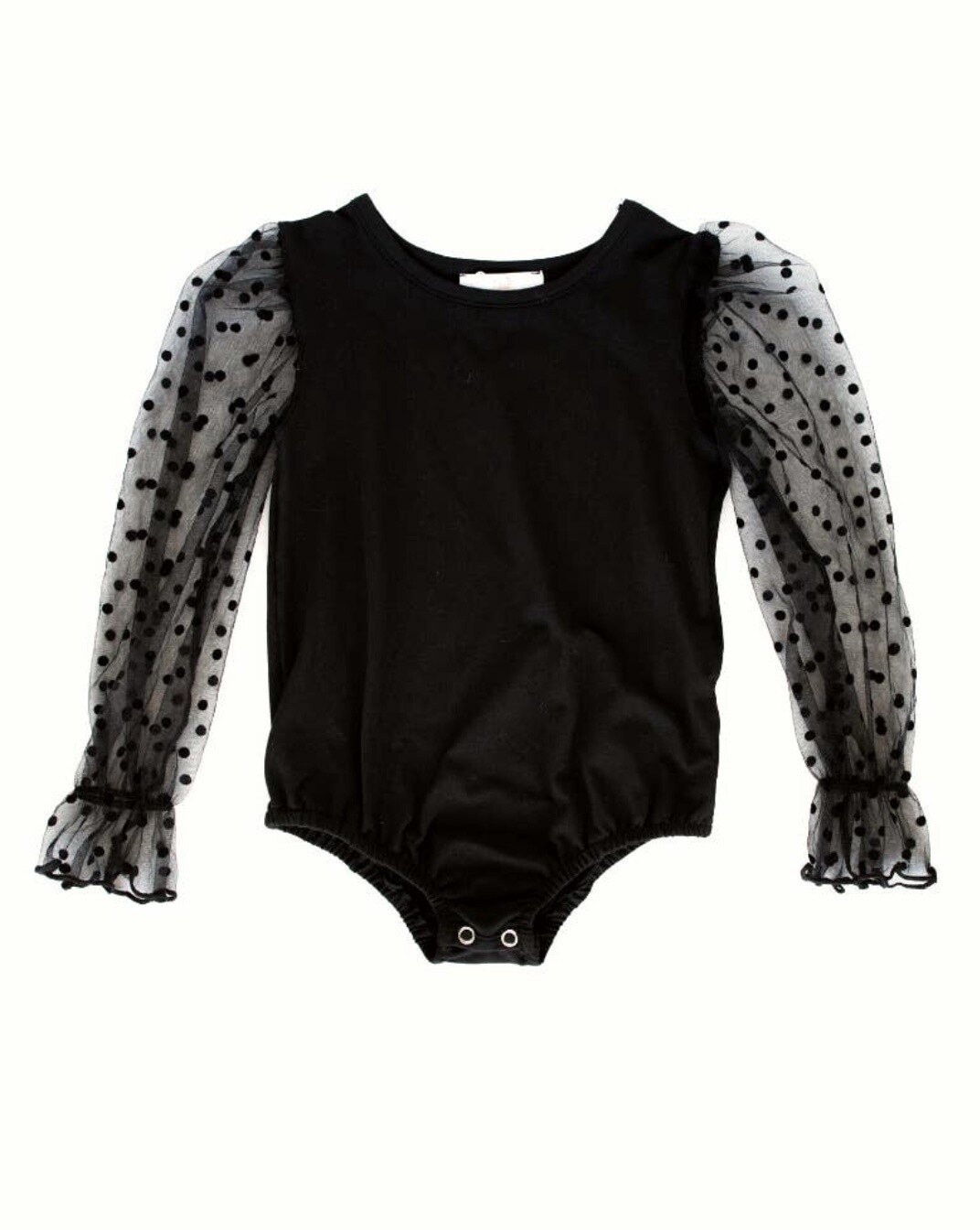 Destinee Sheer Dot Sleeve Leotard