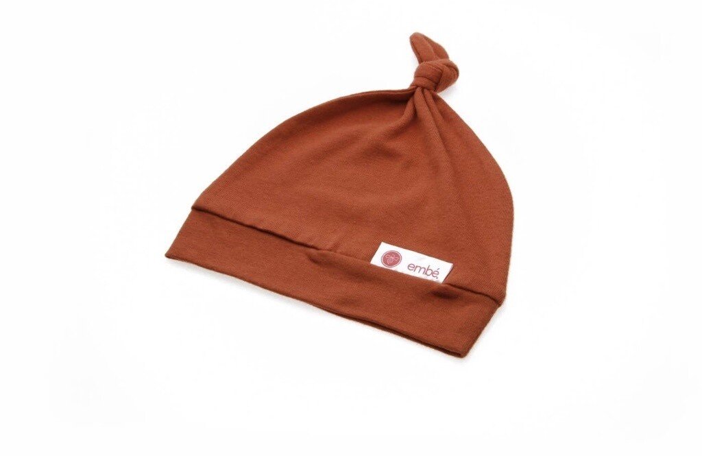 Embe Top Knot Hat- Rust