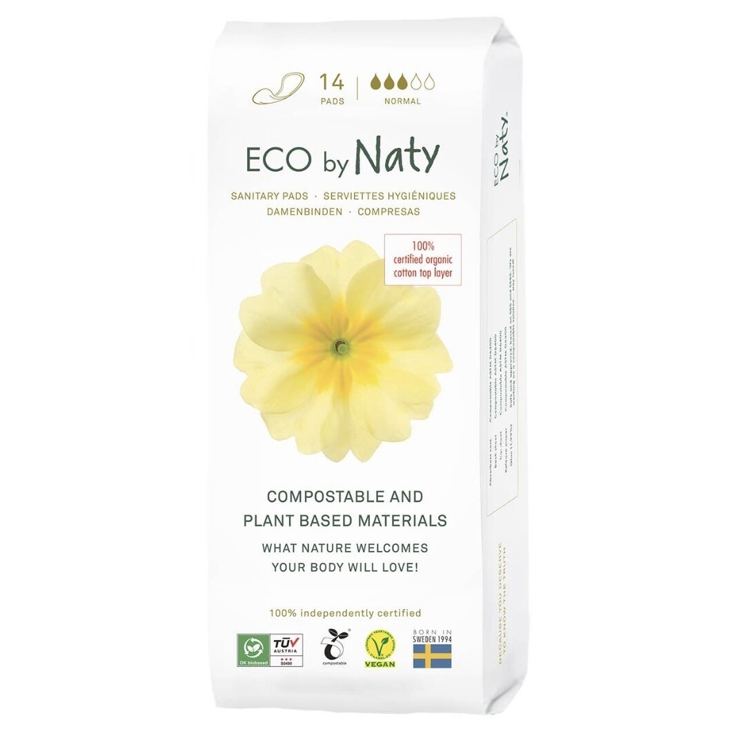 Compostable Sanitary Pads- Regular (14pcs)